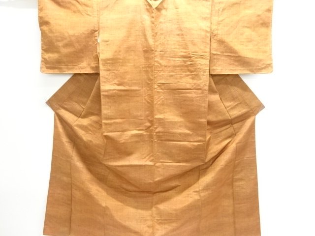 JAPANESE KIMONO / UNUSED HITOE TSUMUGI / BOKASHI / WOVEN PATTERN 
